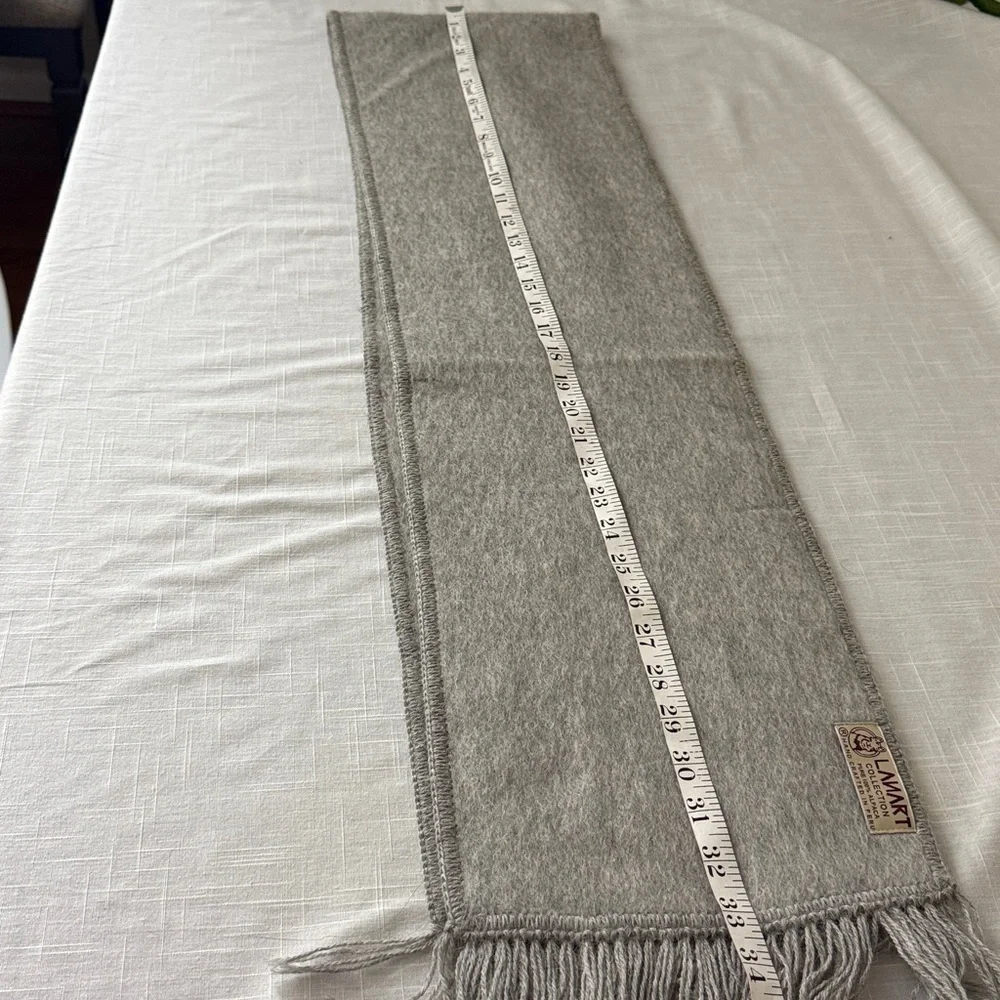 LANART collection Gray Fringed Hand Crafted Pure 100% ALPACA‎ Scarf